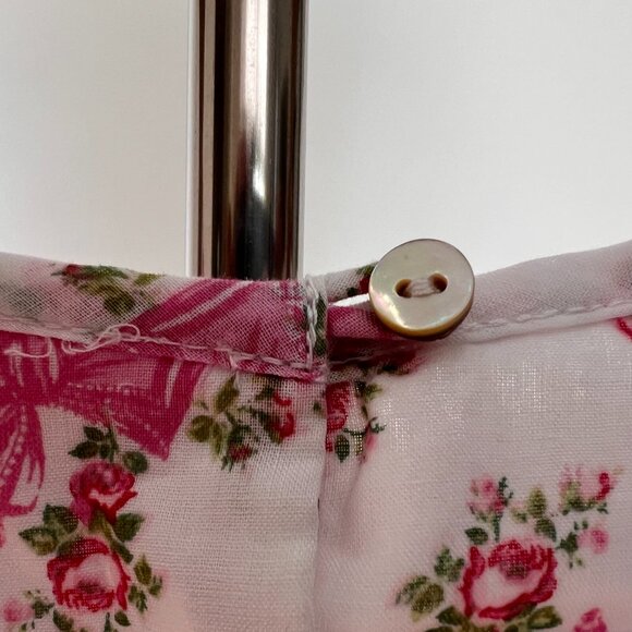 American Girl LoveshackFancy Pink Bow & Floral Flutter Sleeve Top - NWT - Picture 4 of 10